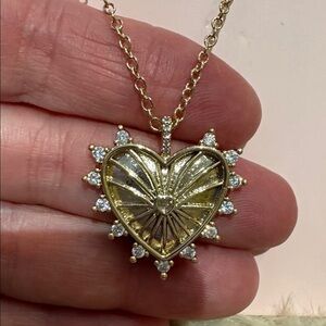 Treasure Jewels “Heart Me” Gold Heart Necklace with 18” Chain NWT